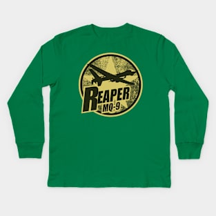 Reaper Drone (distressed) Kids Long Sleeve T-Shirt